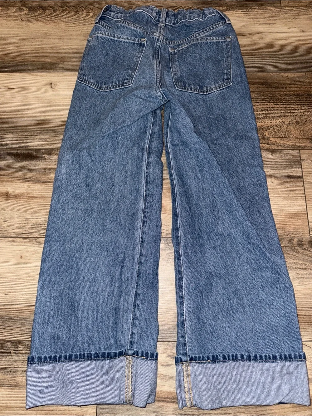 Old Navy girls size 12 hi rise baggy wide leg jeans